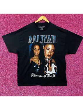 Aaliyah Princess of RnB Vtg Style Tee XL